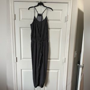 Black and white pants romper